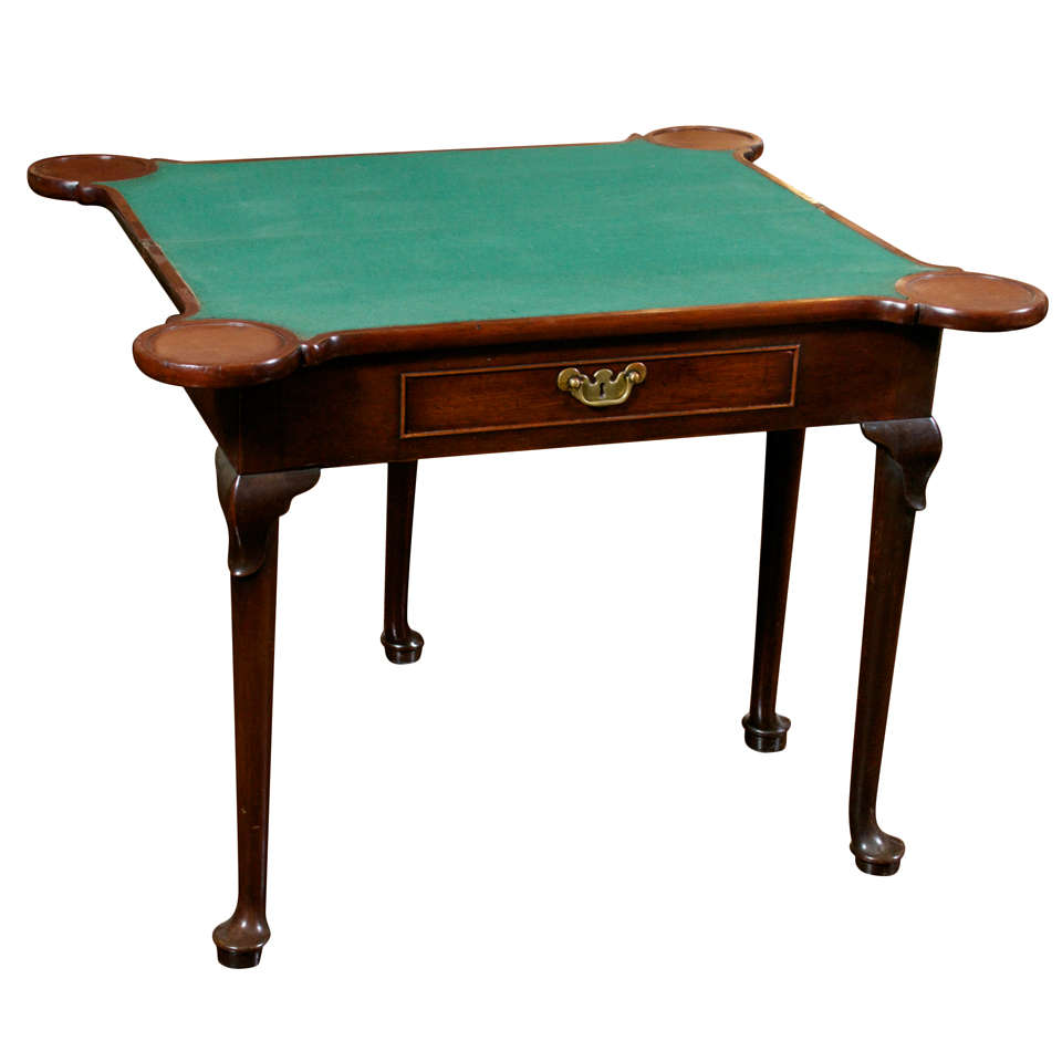 Georgian Mahogany Game Table, English Circa 1780 For Sale