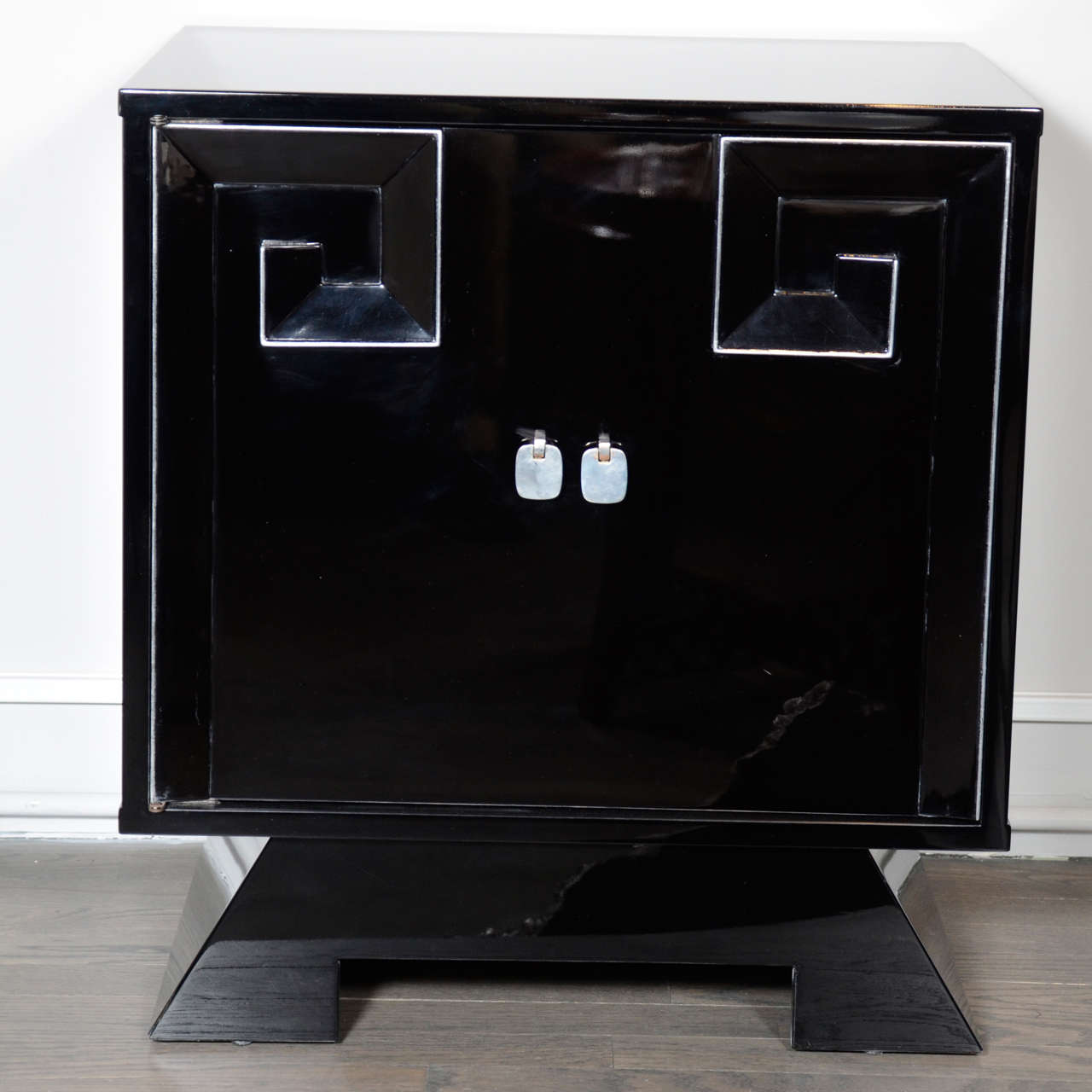 Mid-Century Greek Key Cabinet / End Table by Grosfeld House