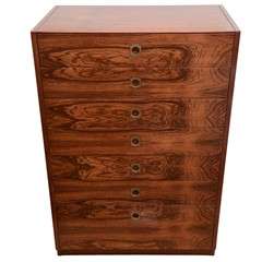 Vintage 1970s English Rosewood Chest of Drawers by Heal's