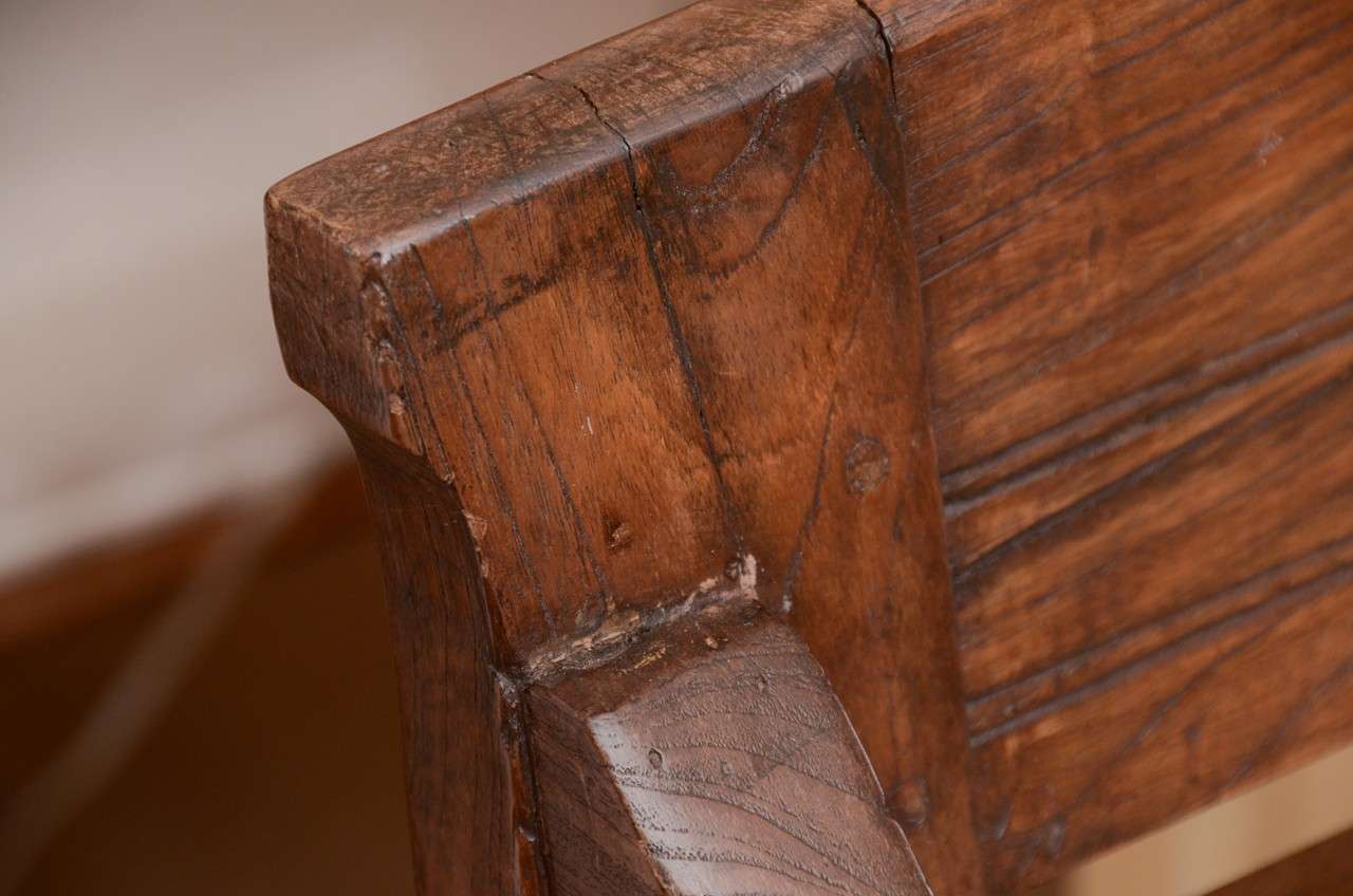 Early 19th Century Anglo-Indian Caned Teakwood Bench 4