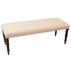 19th Century Upholstered Bench