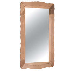French Mirror in Amber Glass 3