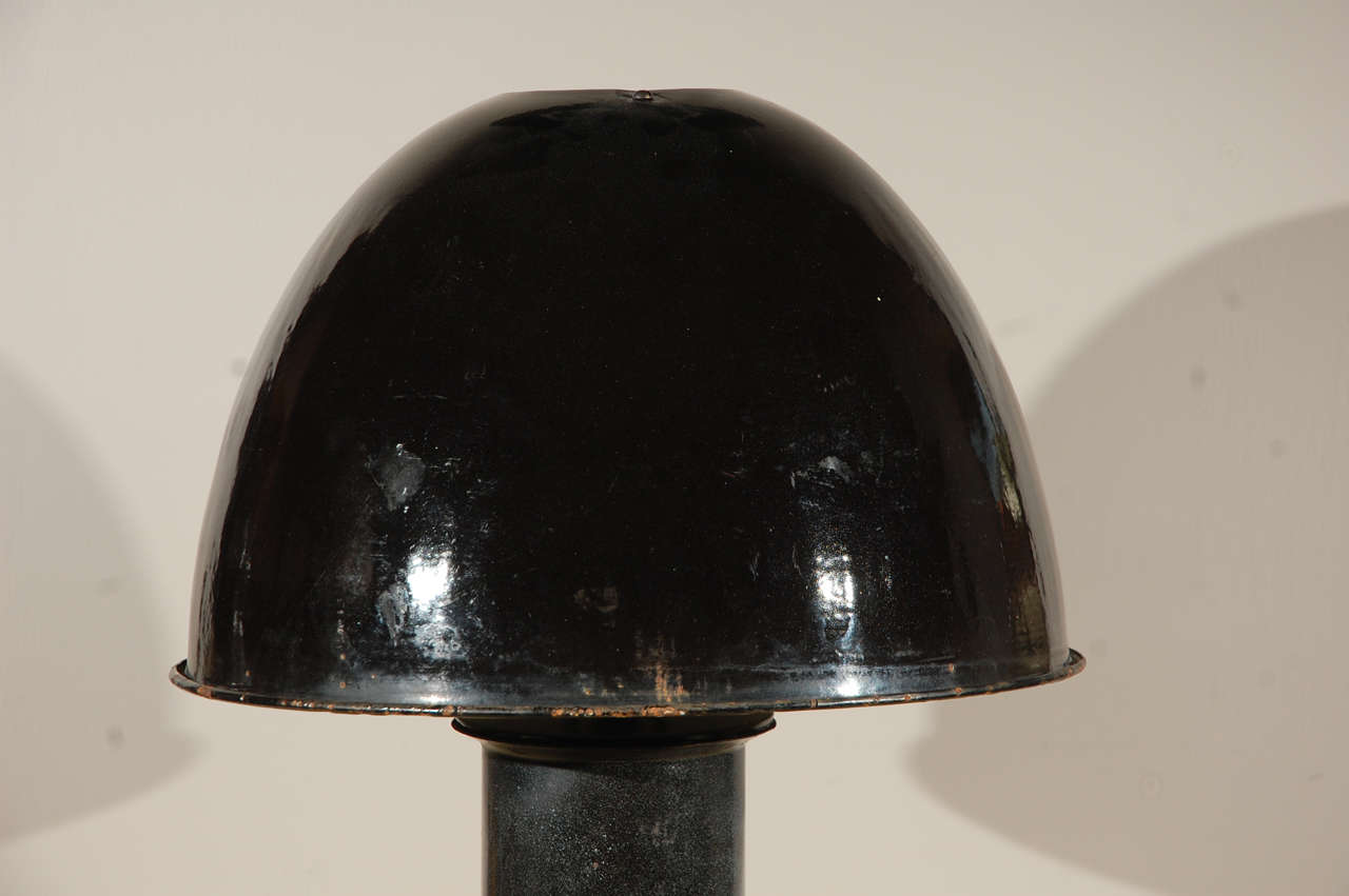 Belgian Painted Metal Factory Lamp, Circa 1880