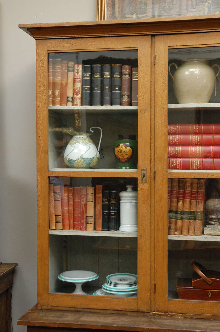 1880s Dutch Painted Bookcase In Good Condition In Los Angeles, CA