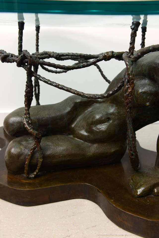 Rare Bronze Laverne Figural Table 4