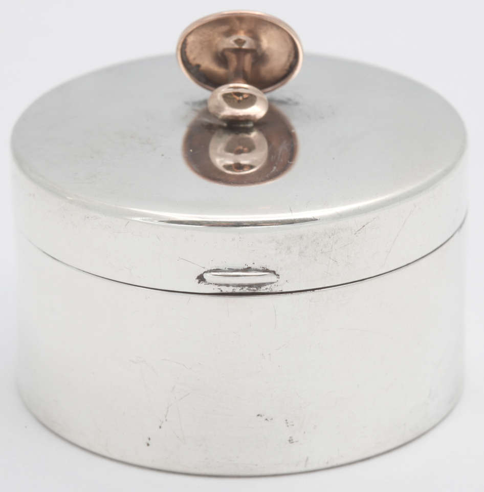Sterling Silver and Gold Hinged Cufflinks/Studs Box