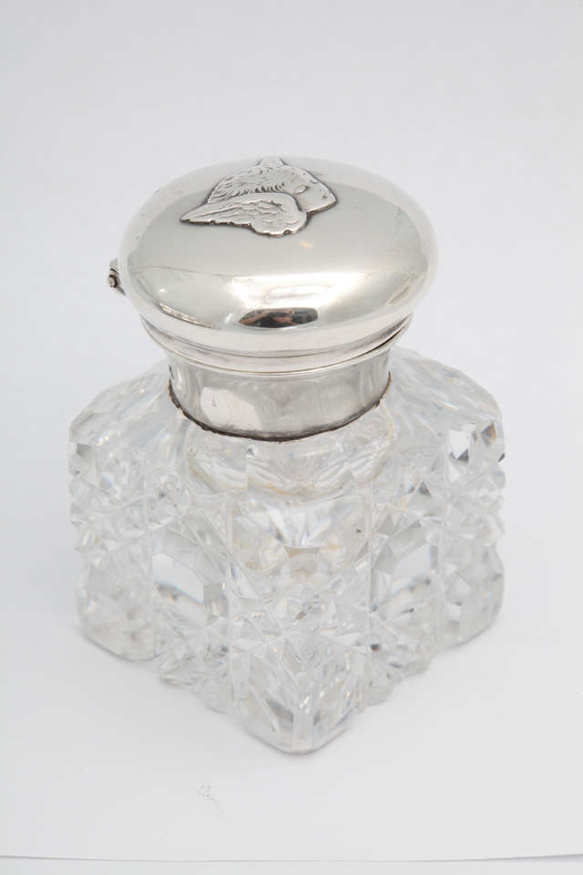 Early 20th Century Victorian, Sterling Silver Footed Cherub-Motif Inkstand By William Comyns For Sale