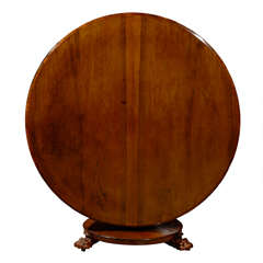 Large William IV 19th Century English Rosewood Center Table with Paw Feet