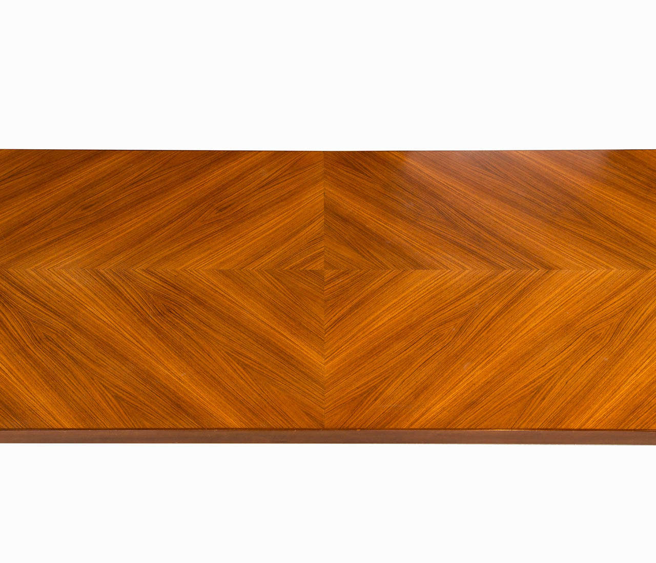 Mid-Century Modern 23 Foot Conference Table in Rosewood with Brass Base