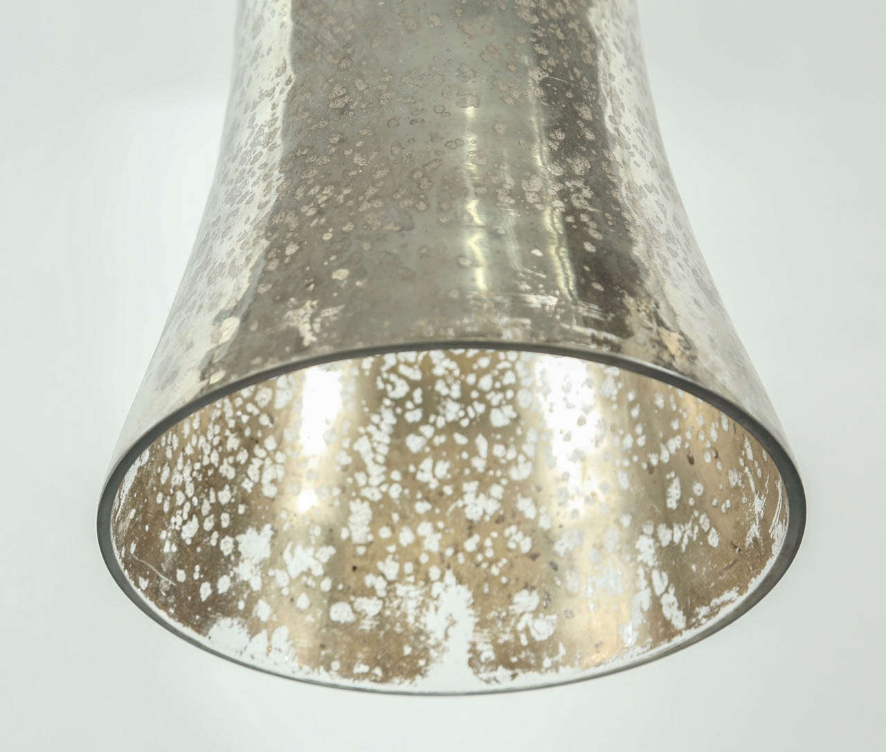 Extraordinary 20th C. French Mercury Glass Hanging Lamp 1