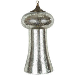 Extraordinary 20th C. French Mercury Glass Hanging Lamp
