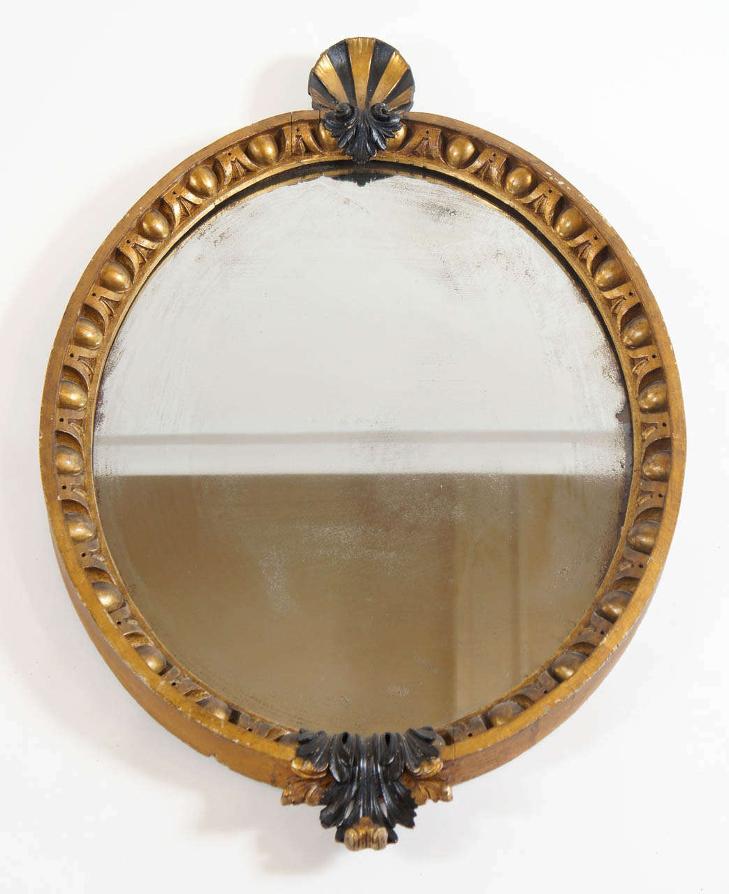 Large George III Gilt & Ebonized Looking Glass Mirror, c. 1770
