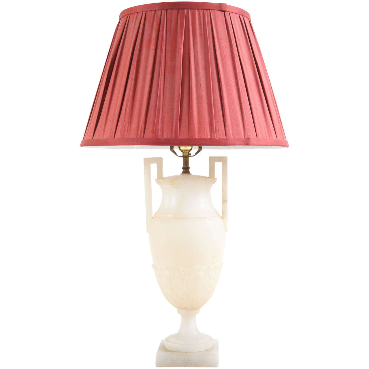 Italian Neoclassical Alabaster Urn Form Table Lamp