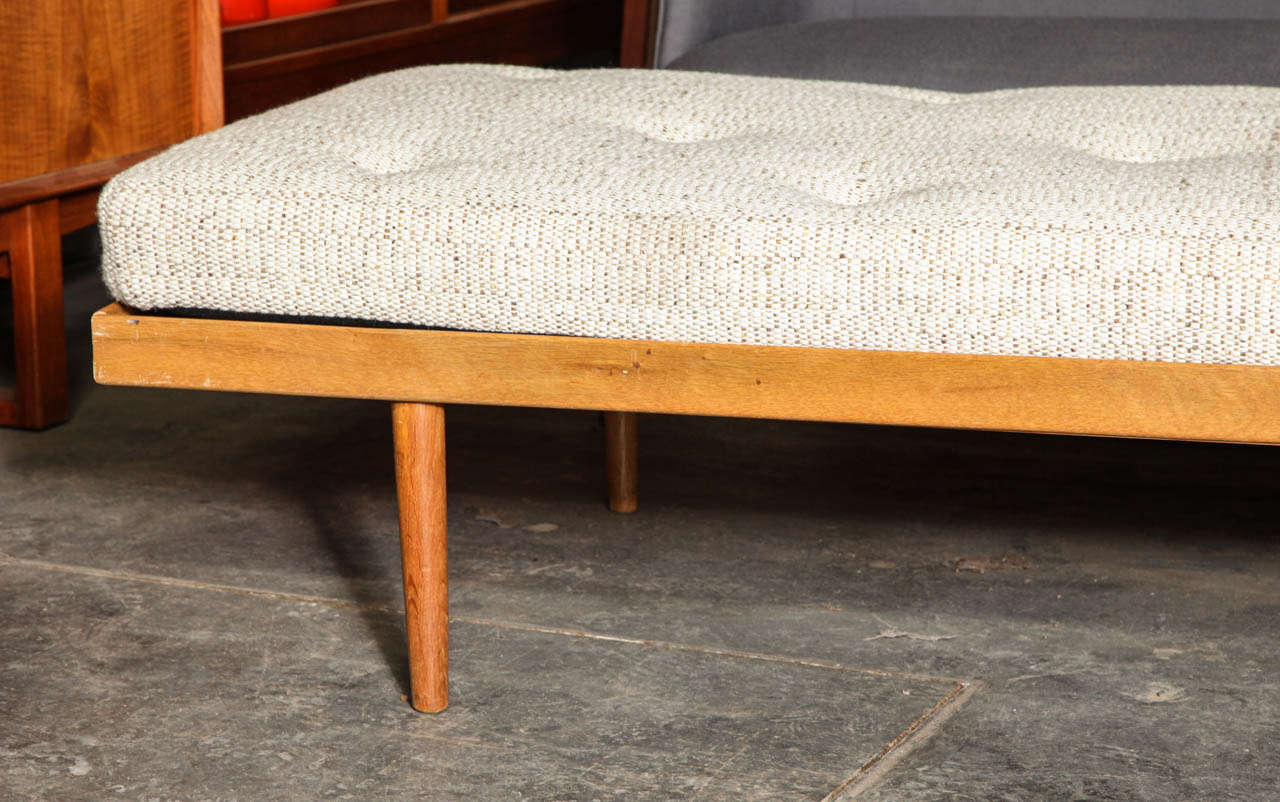 Mid-20th Century Tufted Danish Modern Oak Daybed