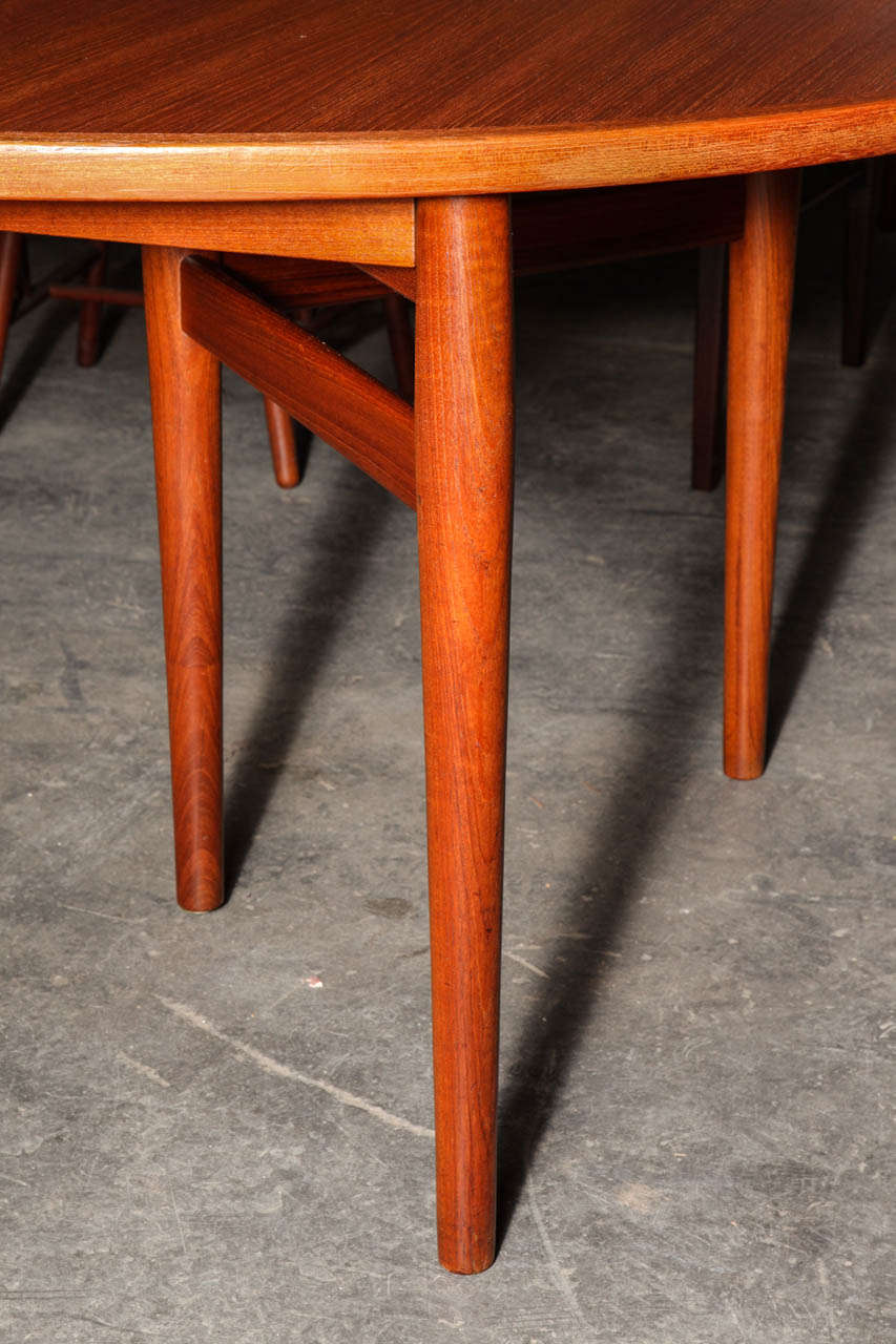 Elliptical Teak Dining Table by Arne Vodder In Excellent Condition In New York, NY