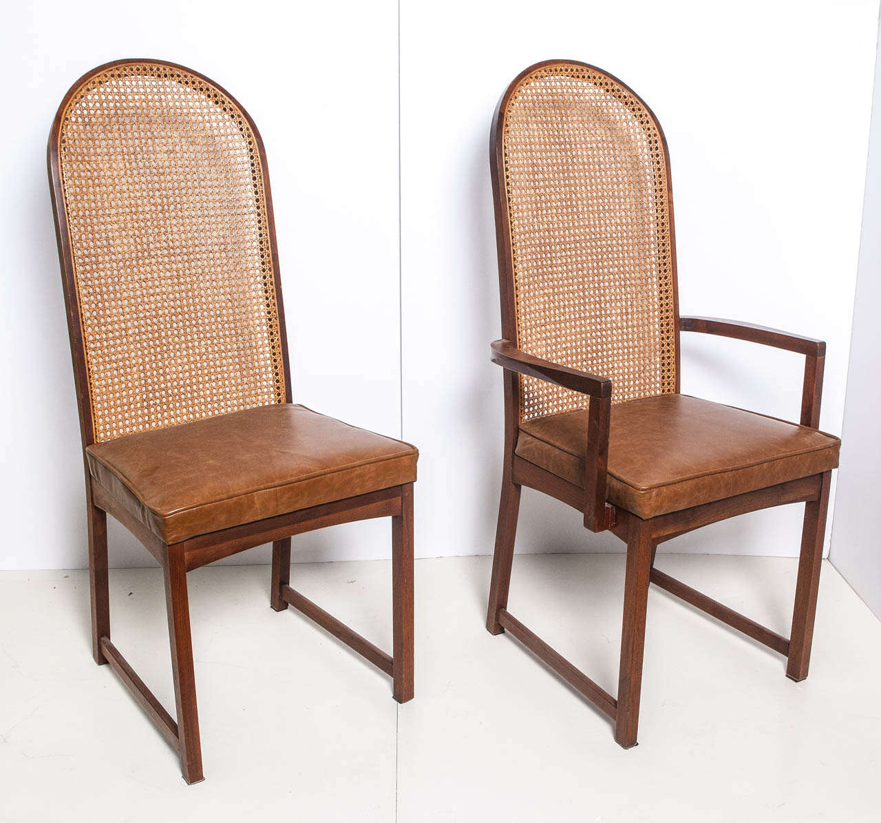 8 Milo Baughman dining chairs for Directional.