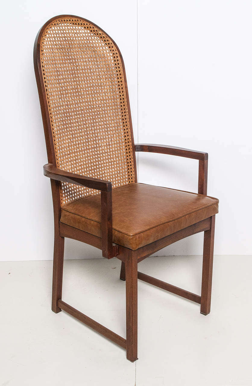 Mid-Century Modern Set of 8 Milo Baughman Dining Chairs For Sale