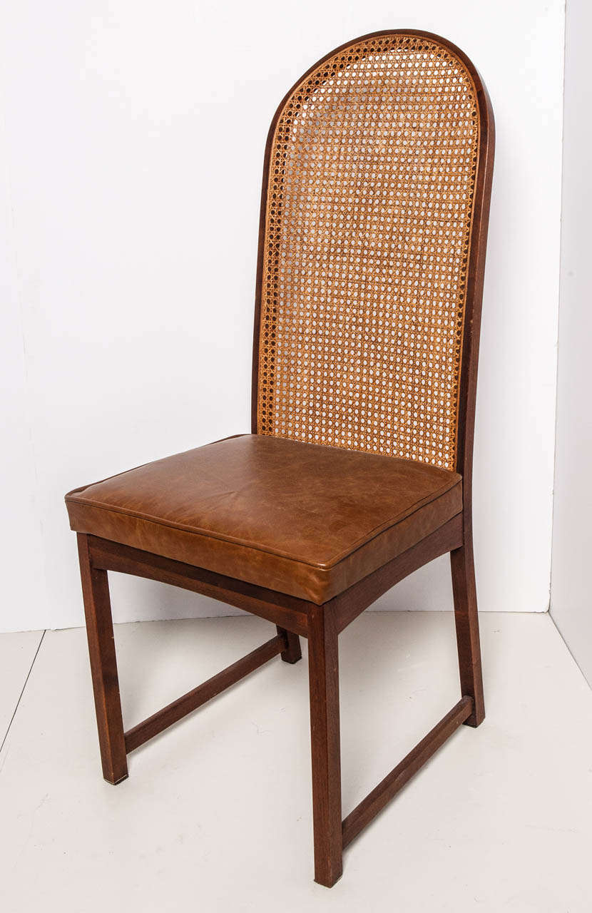 Walnut Set of 8 Milo Baughman Dining Chairs For Sale
