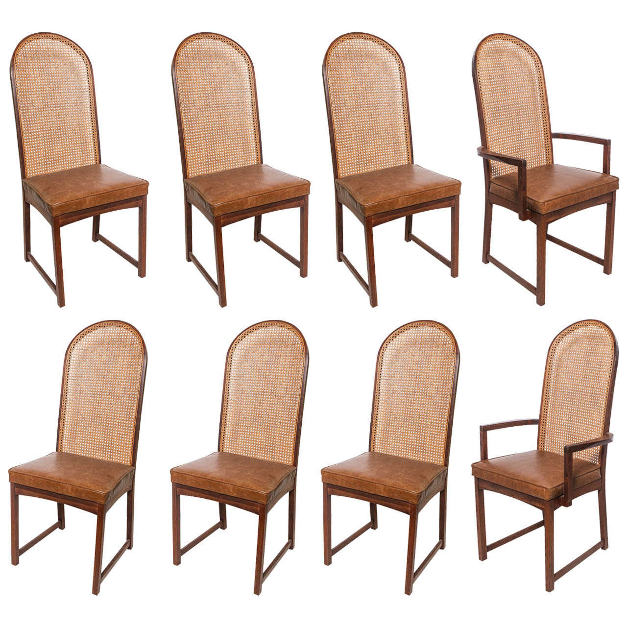 Set of 8 Milo Baughman Dining Chairs For Sale