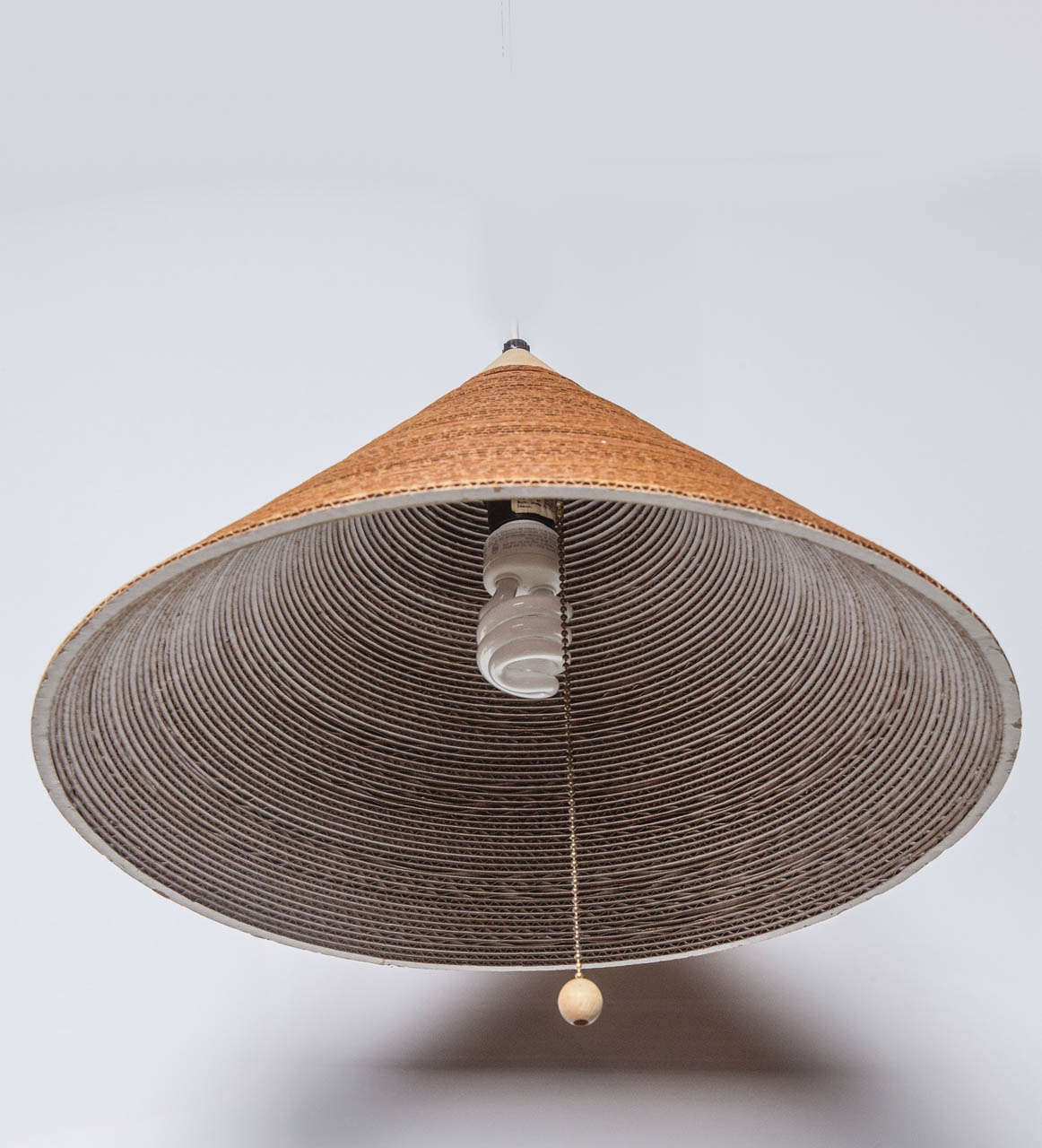 Mid-Century Modern Gregory Van Pelt Stacked Cardboard Hanging Lamp For Sale