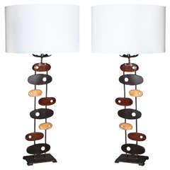 Mid Century Calder Style Table Lamps