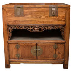 Turn of the Century Qing Dynasty Southern Elm Combined Cabinet 10