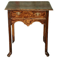 Early 18th Century Painted Simulated Burr Side or Hall Table, Possibly American