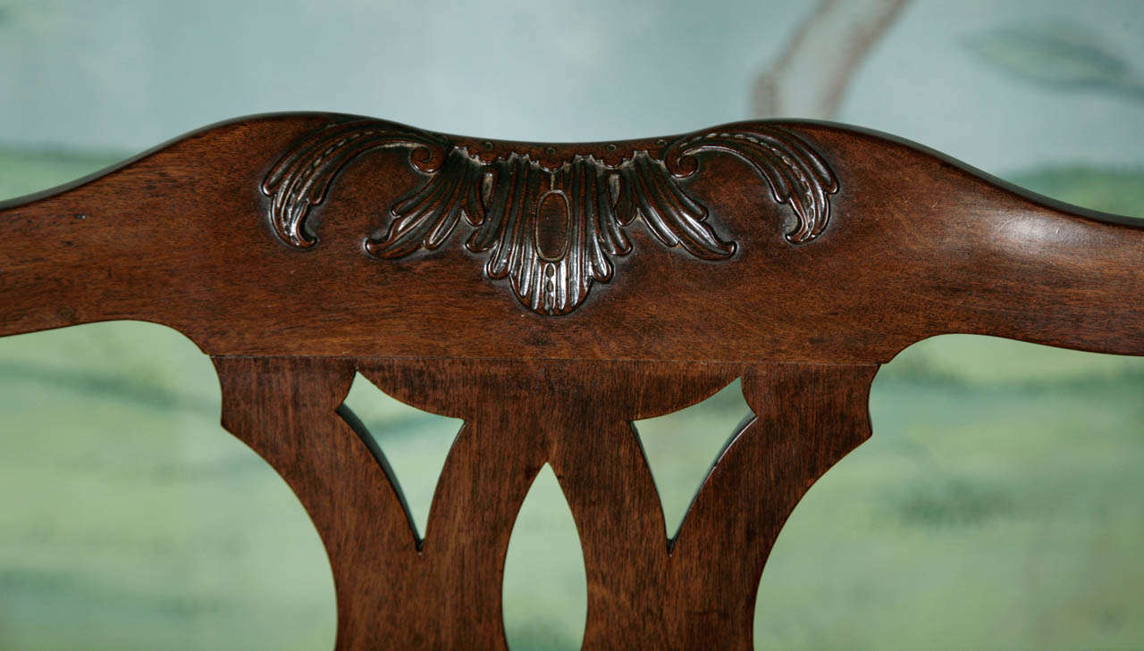 A Good Pair of Chippendale Period Chairs circa 1760 4