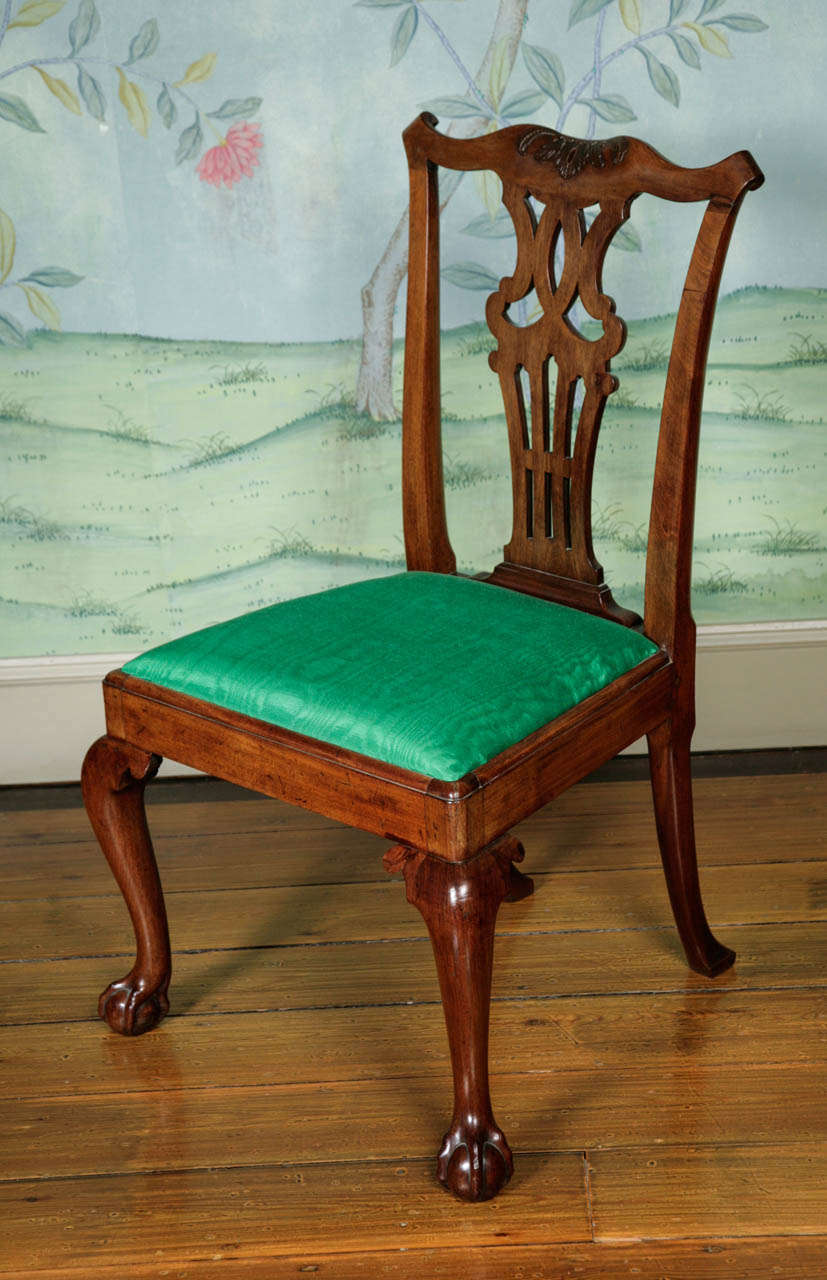 18th Century and Earlier A Good Pair of Chippendale Period Chairs circa 1760