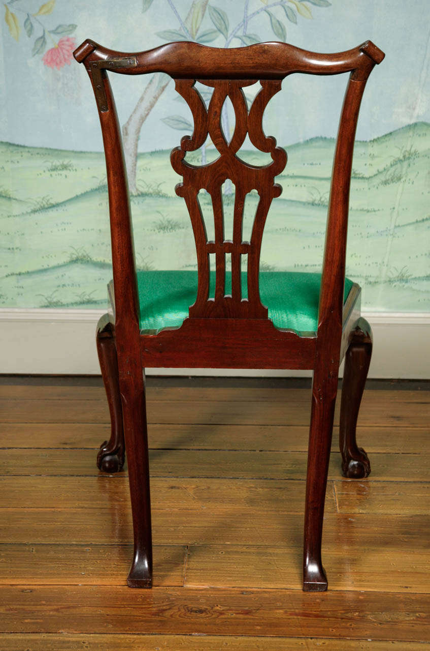 A Good Pair of Chippendale Period Chairs circa 1760 1