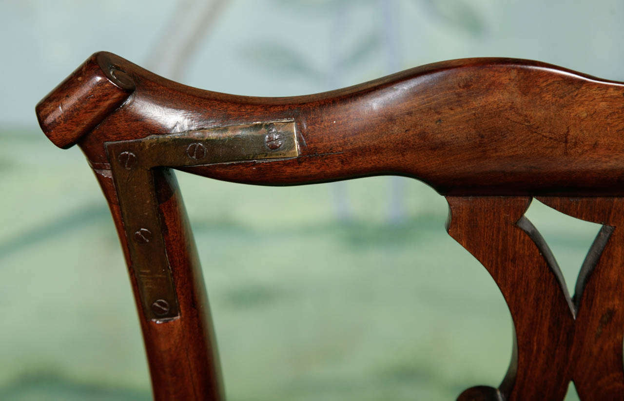 A Good Pair of Chippendale Period Chairs circa 1760 2