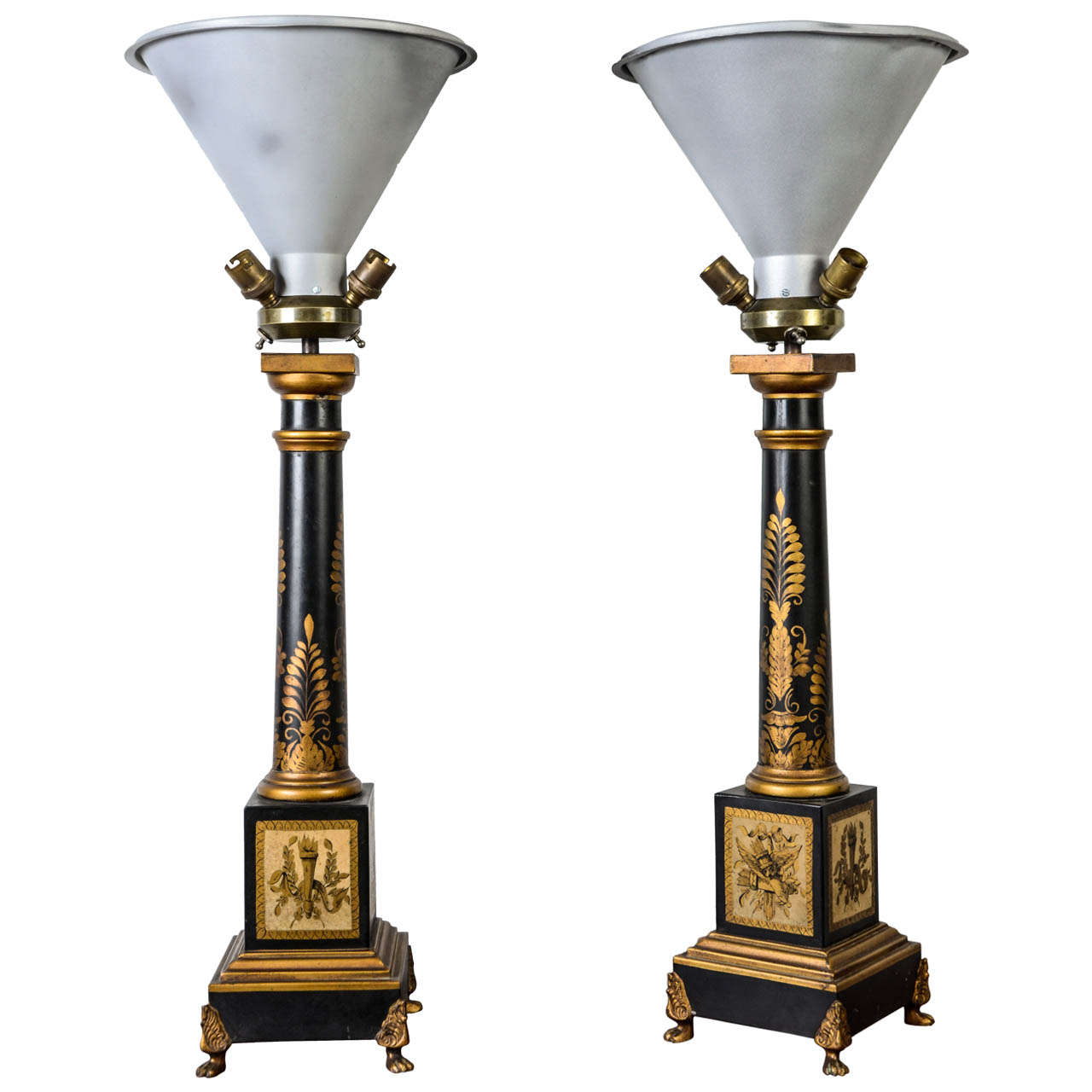 Pair of 1960s Maison Malabert Lamps For Sale