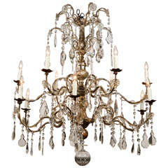 Antique Italian Crystal Chandelier