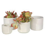 1940's Pottery Planter Pots/set Of Four