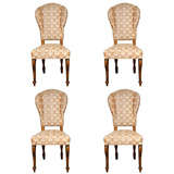 Set  Of  Four  Wing  Back  Side  Chairs