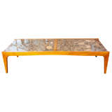 Mid  Century  Marble  Top  Cocktail  Table