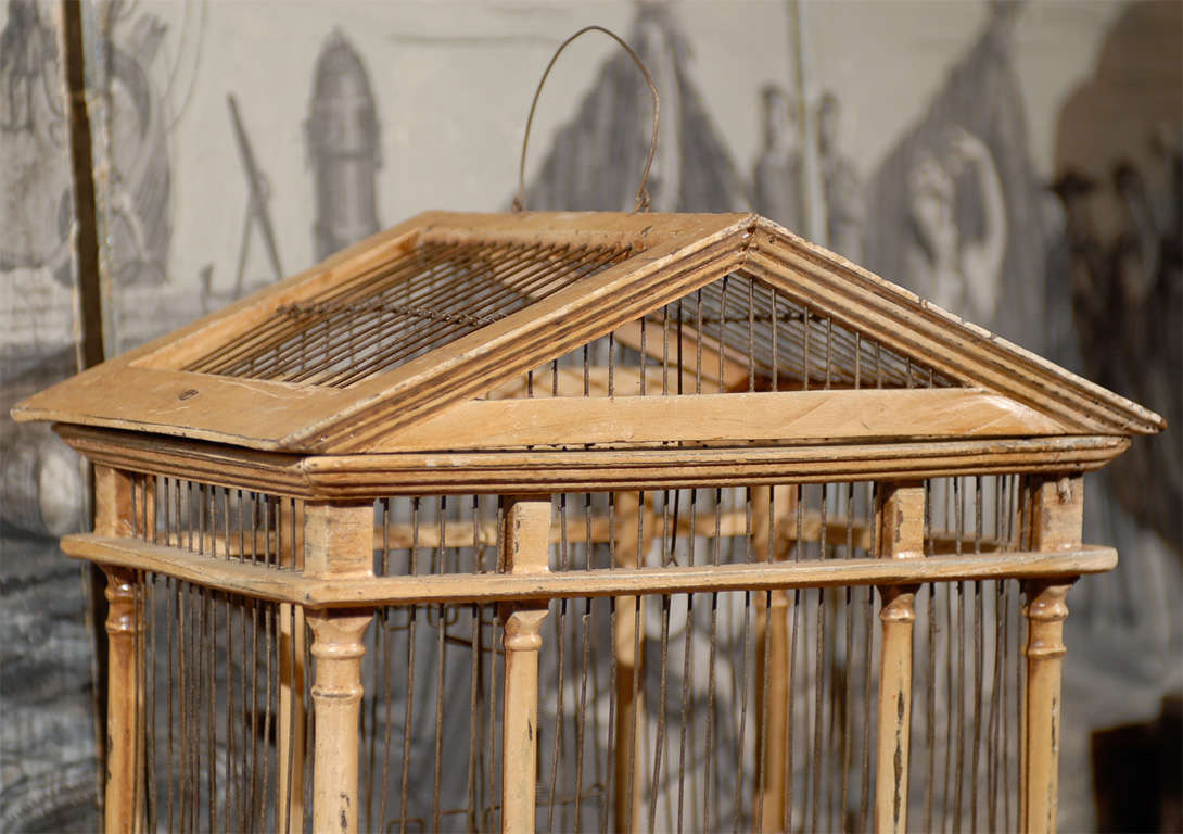 Wood 19th Century Birdcage in the Form of a Classical Temple