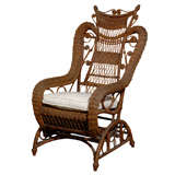 19th Century Wicker Rocking Chair from England