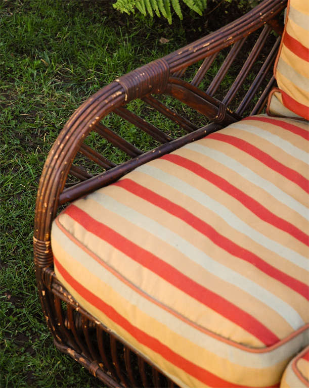 Antique Stick Wicker Sofa