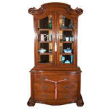 Big Italian Walnut Cabinet with Three Drawers and Four Shelves Big Italian Walnut Cabinet with Three Drawers and Four Shelves