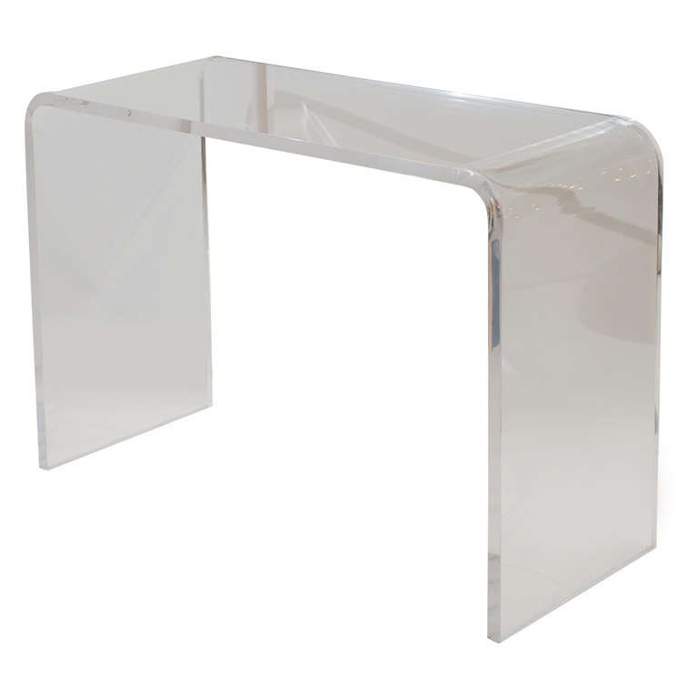 Lucite Waterfall Console For Sale