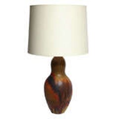 Italian 1950s Sculptural Ceramic Table Lamp Signed Fantoni 12