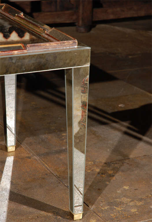 French Mirror Table, circa 1930 In Good Condition For Sale In Los Angeles, CA