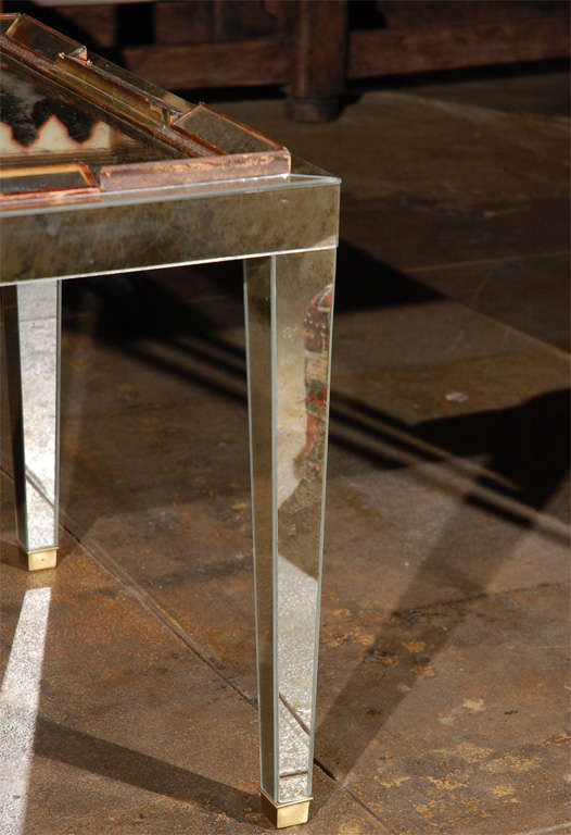 Mesa con espejo francesa, circa 1930 Tallado en venta
