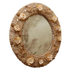 19TH C. Coquillage Mirror