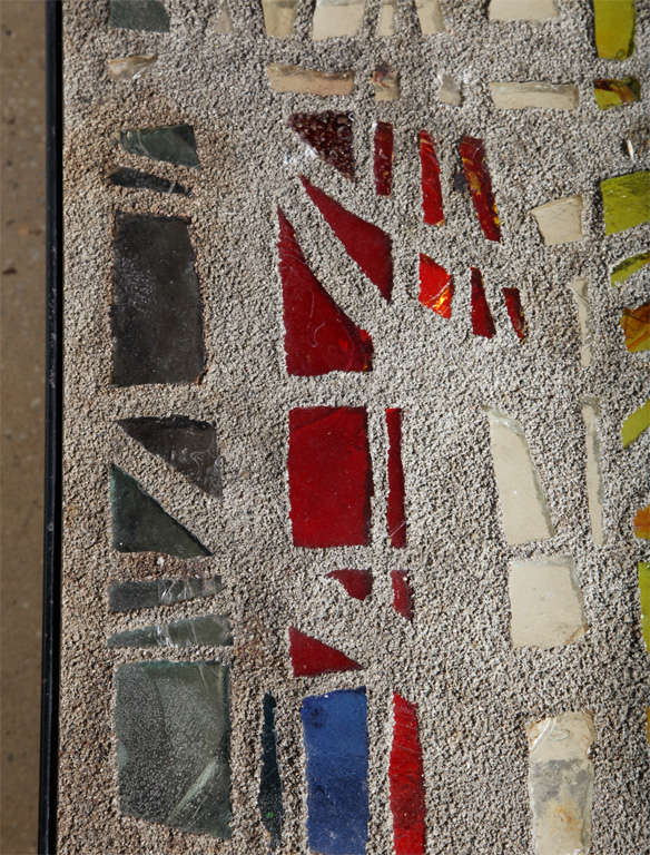 stained glass in concrete