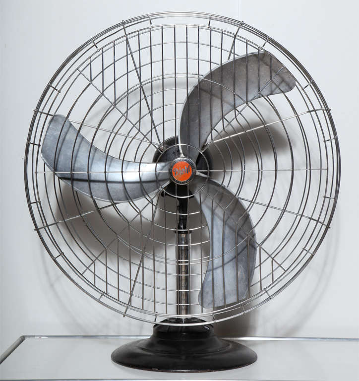 Substantial 2 speed Diehl Fan with 3 large Cast Aluminum blades on Cast Iron base