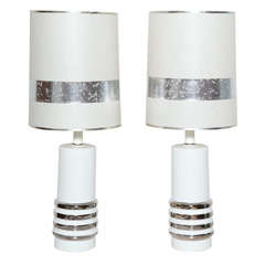 pair of Pop Art Ceramic Lamps pair of Pop Art Ceramic Lamps