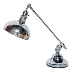 O. C. White articulating Nickel Desk Lamp