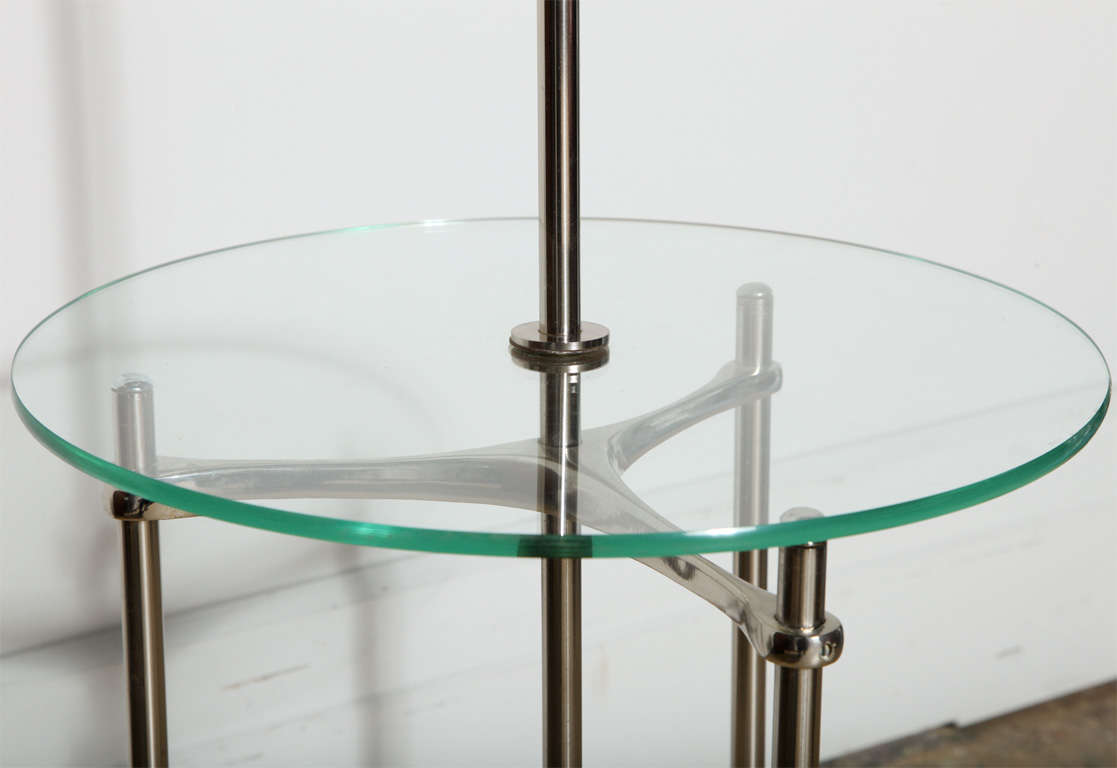 Nickel Laurel Lamp Table combination